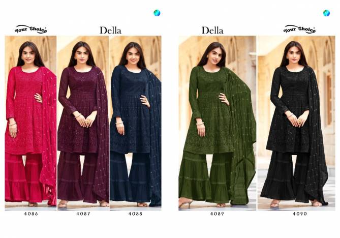 Della Heavy Wedding Wear Georgette Designer Latest Salwar Suit Collection